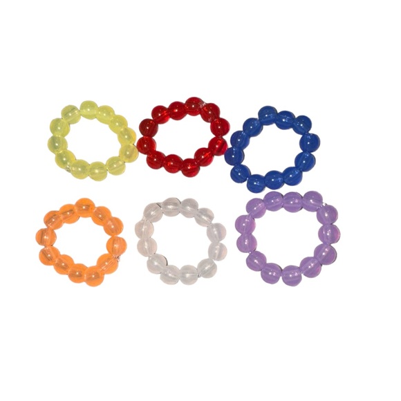 Hand Crafted Other - HANDCRAFTED (6) Colourful Beaded Rings